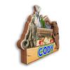 Cody Wyoming USA Wooden 3D Fridge Magnet City Travel Souvenir Cute Refrigerator Stickers Home Kitchen Decoration view 3