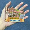 Franklin Tennessee USA 3D Fridge Magnet Wooden City Travel Souvenir Refrigerator Stickers Home Kitchen whiteboard Decor view 2