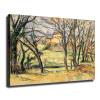 Paul Cezanne Wall Art - Trees And Houses - Nature Classic Post Impressionism Poster Canvas Image Printing Wall Art Decor Aesthetics Living Room Bedroom Home Background Famous Paintings Printmaking (12x18inch-Farmed) view 1