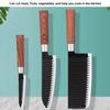 3Pcs Household stainless steel kitchen knife, kitchen knife, meat cutting knife, steak meat processing, Western chef specific cutting knife, fruit knife, small knife view 2