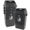 Gainhope Set of 4 Plastic 18 Gallon Heavy Duty Swing Top Trash Can, Tall Commercial Garbage Bin, Large Wastebasket with Lid view 1