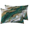 zcwl Green and Gold Marble Duvet Cover Twin Size | Modern Bedding Set | 2 Piece | Soft Microfiber Patterned Comforter Cover with Zipper Ties & 1 Pillowcase | Abstract Bedroom Decor view 2