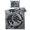 zcwl Wolf Duvet Cover Twin Size | Viking Bedding Set | 2 Piece | Soft Microfiber Patterned Comforter Cover with Zipper Ties & 1 Pillowcase | Medieval Bedroom Decor view 1