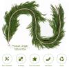 2Pcs 6FT Norfolk Pine Garland Christmas Dense Winter Pine Garland Green Artificial Faux Greenery Real Touch Garlands for Mantle, Wall, Table, Home Xmas Holiday Decor view 2