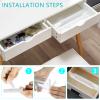 Abizarch 4Pack Drawer Dividers 11.3in-19.7in Adjustable Drawer Organiser Divider 3.2in High Clear Drawer Separators Expandable Utensils Organiser Divider Easy to Assemble for Clothes Drawer Kitchen Of view 2