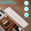 Abizarch 4Pack Drawer Dividers 11.3in-19.7in Adjustable Drawer Organiser Divider 3.2in High Clear Drawer Separators Expandable Utensils Organiser Divider Easy to Assemble for Clothes Drawer Kitchen Of view 3