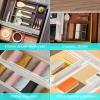 Abizarch 4Pack Drawer Dividers 11.3in-19.7in Adjustable Drawer Organiser Divider 3.2in High Clear Drawer Separators Expandable Utensils Organiser Divider Easy to Assemble for Clothes Drawer Kitchen Of view 4