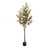 Artificial Camellia Tree with Leaves and Flowers, High Simulation Fake Plants Bonsai Plants, Faux Plant Decor for Foyer, Bedroom, Sitting Room(H1.8m/70in/5.9ft) view 1