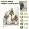 Artificial Camellia Tree with Leaves and Flowers, High Simulation Fake Plants Bonsai Plants, Faux Plant Decor for Foyer, Bedroom, Sitting Room(H1.8m/70in/5.9ft) view 3