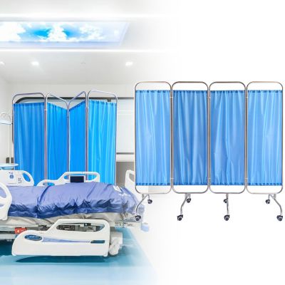 Room Divider Screens - Medical Privacy Screen, Foldable Room Divider Curtains On Wheels, 4 Sizes Stainless Steel Privacy Screen,for Emergency, Wards, Care Rooms, Beauty Salons(200 * 180CM)