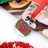 Christmas Ornament Indian Traditional Patterns Hanging Ornament Christmas Charms Pendants Alloy Charms Christmas Pendant Crafts for Christmas Tree Decorations Supplies Circular view 4