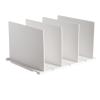 flexman Adjustable Shelf Divider for Closet, White Sturdy Plastic Vertical Handbag Separator for Cabinets, Wardrobes, Desktop Storing Bags, Scarves, Hats, Purses, Office Supplies view 1