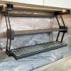 VSKXFDDB Kitchen Organizer Kitchen Pull Down Wall Cabinet Storage Organizer, 2-Tier Pull-Down Dish and Spice Rack System, Fold Pull Down Shelf Brackets Holds Seasoning Jars, Bottles, Shakers, Black view 1