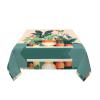 WHJYMX Square Decorative tablecloths 54"x54" Coffee Table Cloth Washable and Reusable for Dining Table, Coffee Table Cartoon Small Green Plant Printing view 3
