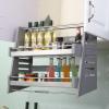 Kitchen Organizer Spice Racks Kitchen Organizer 2 Tier High Cabinet Pull Down Shelf, Aluminum Drop Down Shelving System for Upper Cabinet Width 22-34.2, Bear 20kg, 4 Bearing Weight Settings, W26.2*H2 view 2