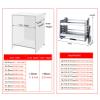 Kitchen Organizer Spice Racks Kitchen Organizer 2 Tier High Cabinet Pull Down Shelf, Aluminum Drop Down Shelving System for Upper Cabinet Width 22-34.2, Bear 20kg, 4 Bearing Weight Settings, W26.2*H2 view 3