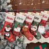 RCS-AGO Personalized Christmas Stockings - Custom Embroidered Xmas Stockings with Names, Santa Snowman Reindeer Penguin Designs - for Family Holiday Christmas Party Decorations (7 pcs) view 1