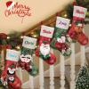 RCS-AGO Personalized Christmas Stockings - Custom Embroidered Xmas Stockings with Names, Santa Snowman Reindeer Penguin Designs - for Family Holiday Christmas Party Decorations (7 pcs) view 4
