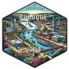 Dubuque Iowa Souvenir Travel Destination Die Cut Hexagon Decorative Flat Magnet 2-Inch view 1