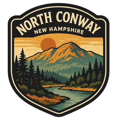 North Conway New Hampshire Souvenir Travel Destination Die Cut Hexagon Decorative Flat Magnet 2-Inch