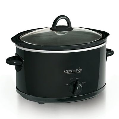 FYNORI 4-Quart Classic Slow Cooker, Black, Oven-Safe Stoneware, Dishwasher-Safe And 3 Manual Heat Settings
