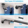 YAJUXIU Industrial Curtain Rod, 1 Inch, Black, Steel, 144-168 Inch, Hanging Rod, Wall & Ceiling Mount, Living Room, Bedroom, Dining Room, Kitchen, Home Office view 4