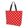 YSBYEIU Red Polka Dots Tote Bag Large Women Men Casual Shoulder Bag Handbag Polka Dots Reusable Shopping Grocery Bag view 3