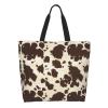 YSBYEIU Cute Cow Print Tote Bag for Women Men Cow Print Bags Reusable Grocery Shopping Bag for Travel, Work, Beach Gym view 1