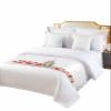 Debedcor Bed Runner Scarf Protector Slipcover Bed, Christmas Gnomes Bed Runner Decorative Bed End Scarf, 102 x 20 Inches Rustics Santa Xmas Trees Gifts Bed Scarf Throws for Foot of Bed view 1