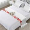 Debedcor Bed Runner Scarf Protector Slipcover Bed, Christmas Gnomes Bed Runner Decorative Bed End Scarf, 102 x 20 Inches Rustics Santa Xmas Trees Gifts Bed Scarf Throws for Foot of Bed view 2