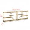 HFTUW Modern Wall Mounted Wine Rack w/LED Light, Metal Wall Bar Shelves Wall Mounted w/Glass Holder, Large Liquor Shelf for Liquor Bottles for Home Bar & Dining Room(Gold-Yellow Led, 79in/200cm) view 2