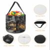 Halloween Trick or Treat Candy Bag,Christmas Gnome Snowy House Oil Painting Candy Tote Bag Reusable Portable Candy Bucket,Xmas Tree Forest Snow Scene Goody Bags with Handle for Party Gift Basket view 3