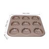 AUNMAS Muffin Pan Animal Cupcake Tray, Non Stick Baking Pan for DIY Home Cake Chocolate Pudding, Bunny Design, 9 Cup, Oven Safe Easy Release view 2