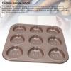 AUNMAS Muffin Pan Animal Cupcake Tray, Non Stick Baking Pan for DIY Home Cake Chocolate Pudding, Bunny Design, 9 Cup, Oven Safe Easy Release view 4