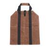 Zyyini Wood Carrying Bag, Canvas Log Carrier Bag,Waxed Wood Tote,Fireplace Stove Accessories,Extra Large Firewood Holder with Handles for Camping (Coffee) view 1