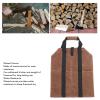 Zyyini Wood Carrying Bag, Canvas Log Carrier Bag,Waxed Wood Tote,Fireplace Stove Accessories,Extra Large Firewood Holder with Handles for Camping (Coffee) view 2