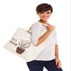 Canvas Tote Bag with Floral and Plants Design, Heavy Duty Gusseted, 100% Cotton, for Shopping, Grocery, Beach, Gym, Laptop(PT-Love) view 2