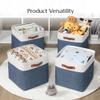 Classic Quintessentials Baskets for Storage Organizing Shelves, Closet, Collapsible Storage Bins for Clothes, Home, Office, Nursery, Toys (Blue and White) view 2