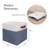 Classic Quintessentials Baskets for Storage Organizing Shelves, Closet, Collapsible Storage Bins for Clothes, Home, Office, Nursery, Toys (Blue and White) view 3