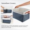 Classic Quintessentials Baskets for Storage Organizing Shelves, Closet, Collapsible Storage Bins for Clothes, Home, Office, Nursery, Toys (Blue and White) view 4