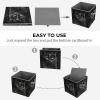 YJWANDL Foldable Storage Bins, A Black Cat on A Black Background Print Organizer Boxes with Sturdy Handles, Collapsible Storage Containers for Closet, Shelves, Bedroom view 4