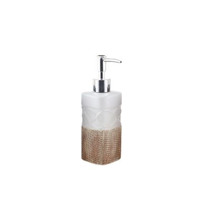 Soap Dispensers Ceramic Soap Dispenser for Lotion Bathroom Kitchen Dishwashing Soap Frosted Soap Pump Empty Bottle with Pump for Hand Soap, Soap, Lotion (White Brown Black) Dispensador De Jabn Para B