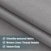 100% Blackout Curtains Linen Textured Curtains 84 Inch Long for Living Room Thermal Insulated Nursery Curtains Soft Chenille Linen Textured Neutral Rustic Farmhouse, 52" W x 84" L, Dove(Not Solid) view 2