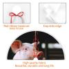 36" Christmas Tree Skirt Wrestle Pigs Tree Skirt Christmas Tree Mat for Holiday Xmas Tree Skirt Base Cover Plush Decorations Tree Skirt for Christmas New Year view 4