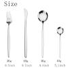 24pcs Mint Green Handle Gold Dinnerware Flatware Set BRIIEC Stainless Steel Cutlery Set Fork Knife Spoon Tableware Set Silverware Set Service for 6 Mirror Polished, Dishwasher Safe view 3