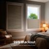 ZSTARR Motorized Honeycomb Cellular Shades Electric Skylight Shades for Vertical and Skylight Windows Cordless Rechargeable Smart Blinds with Optional Solar Panel Custom Size (BO Printed Wheat) view 3