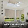 ZSTARR Motorized Honeycomb Cellular Shades Electric Skylight Shades for Vertical and Skylight Windows Cordless Rechargeable Smart Blinds with Optional Solar Panel Custom Size (BO Printed Wheat) view 4
