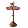 American Vintage Coffee Table,Stylish Design Round End Table,Solid Wood Round Side Table,Mid Century Modern Nightstand for Small Spaces(55x75cm) view 1