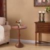 American Vintage Coffee Table,Stylish Design Round End Table,Solid Wood Round Side Table,Mid Century Modern Nightstand for Small Spaces(55x75cm) view 2
