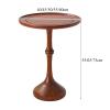 American Vintage Coffee Table,Stylish Design Round End Table,Solid Wood Round Side Table,Mid Century Modern Nightstand for Small Spaces(55x75cm) view 3